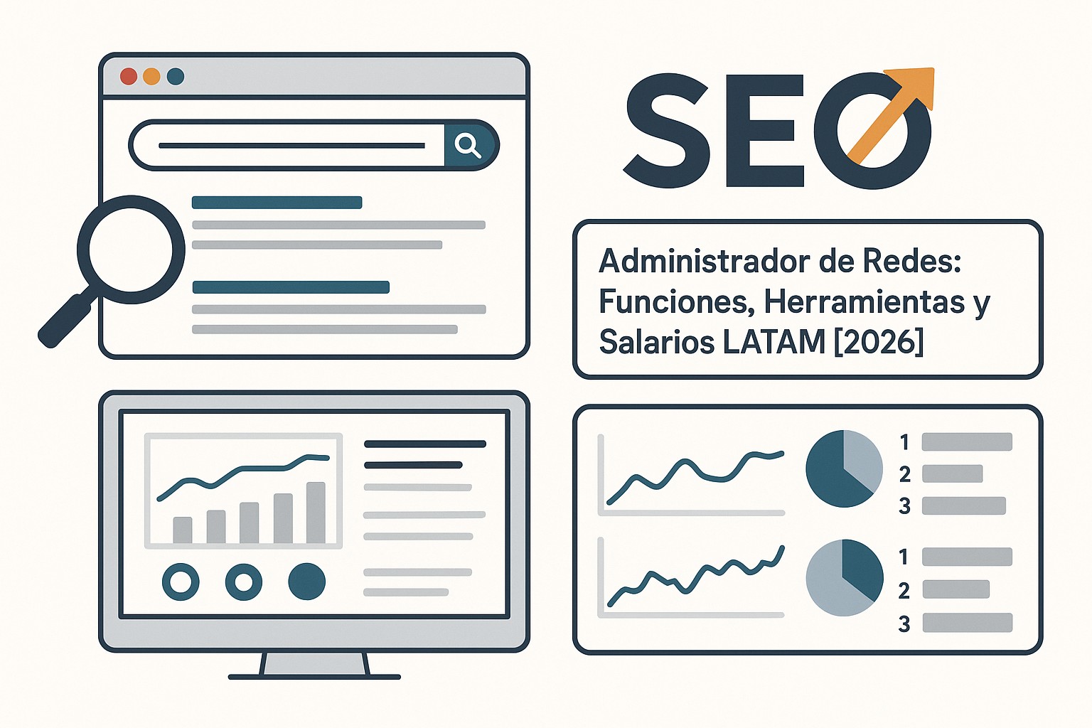 Profesional de TI realizando monitoreo de red en una pantalla con gráficos y datos