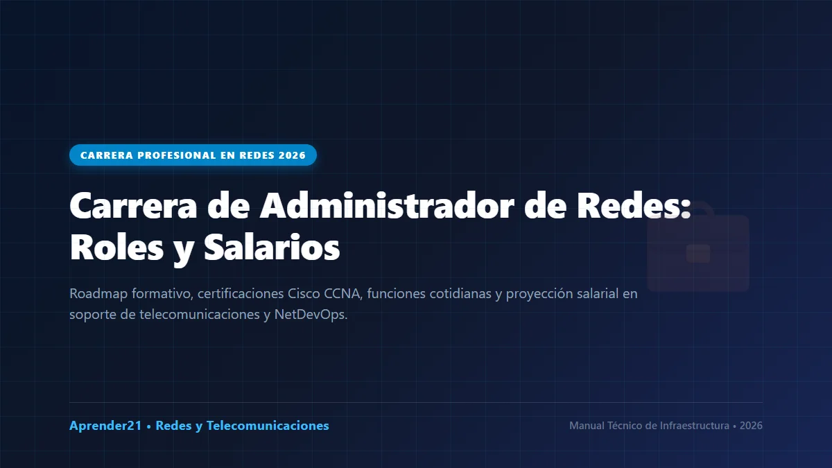 Carrera de administrador de redes informaticas guia 2026