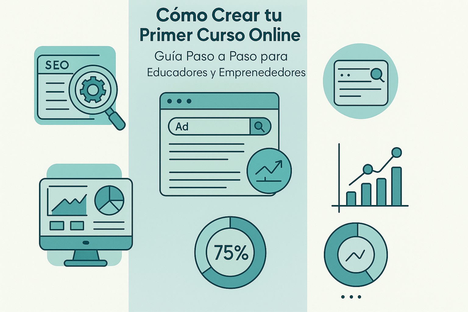 Infografía: conceptos clave de Cómo Crear tu Primer Curso Online: Guía Paso a Paso para Educadores y Emprendedores