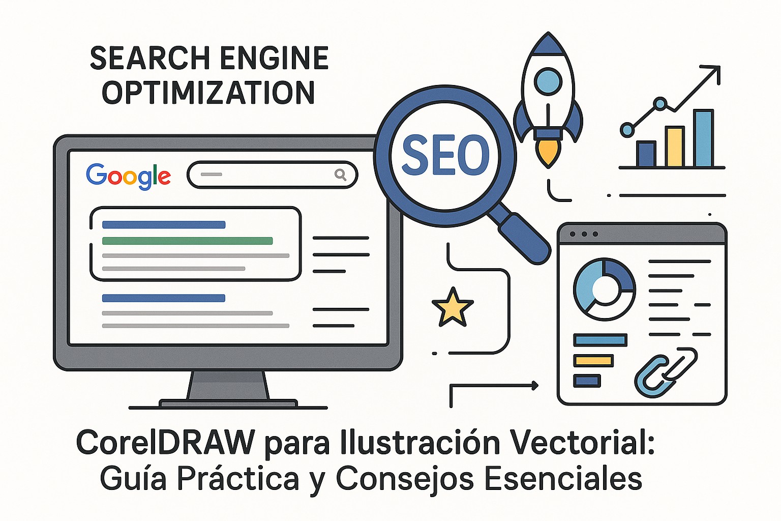 Diagrama sobre coreldraw ilustracion vectorial guia