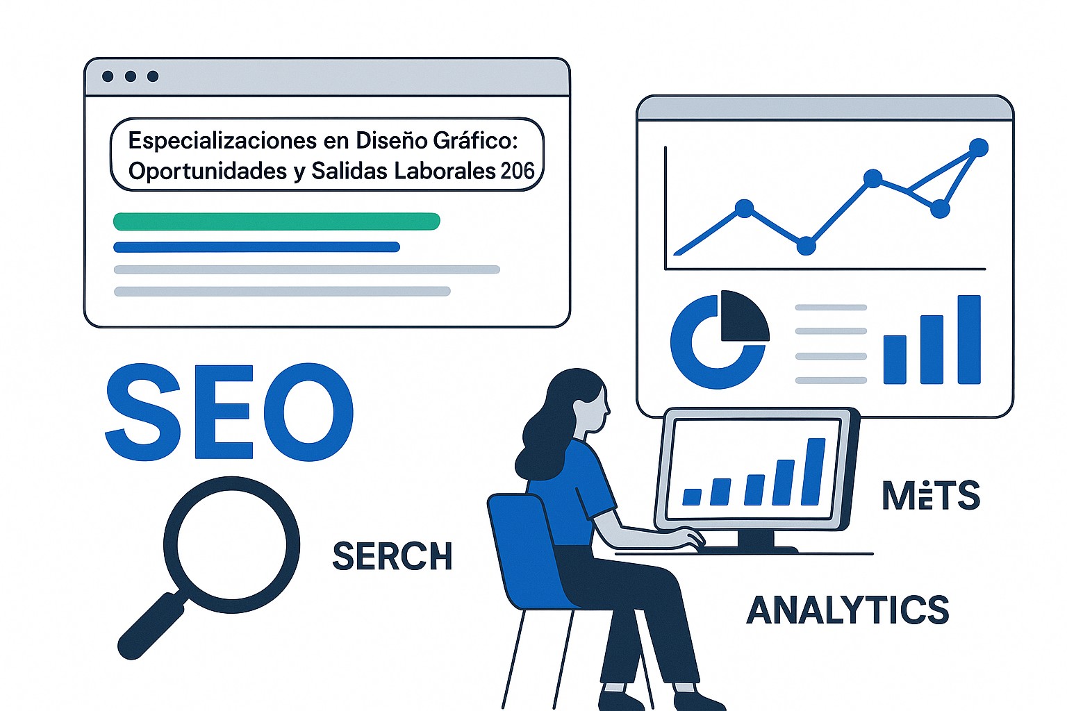 Diagrama sobre especializaciones diseno salidas laborales