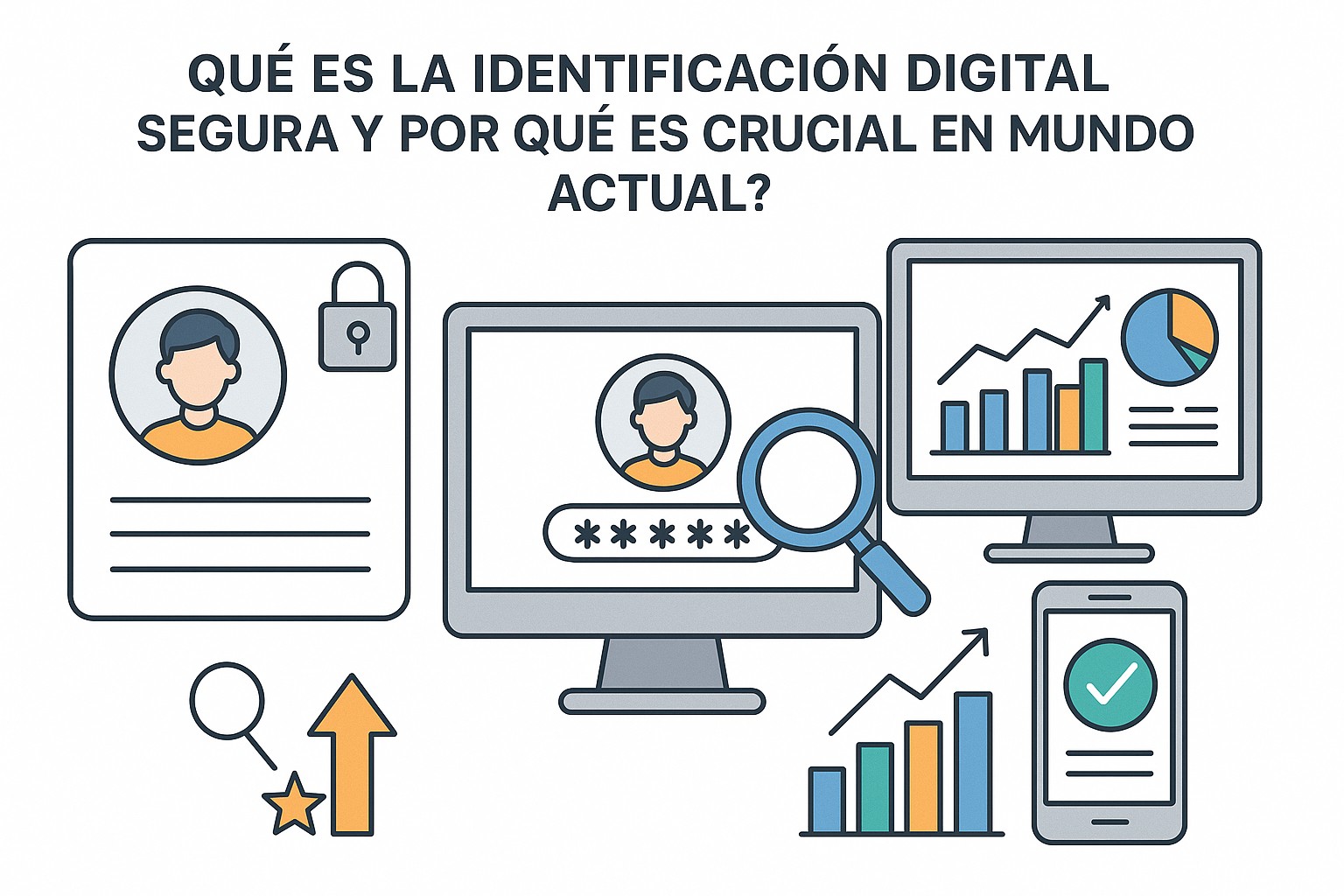 Representación visual de un candado digital y datos fluyendo, simbolizando la protección de la identidad digital contra amenazas cibernéticas