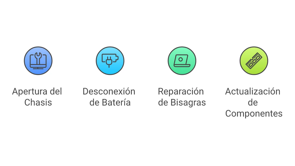 Infografía Guía de Reparación y Mantenimiento de Laptops 2026