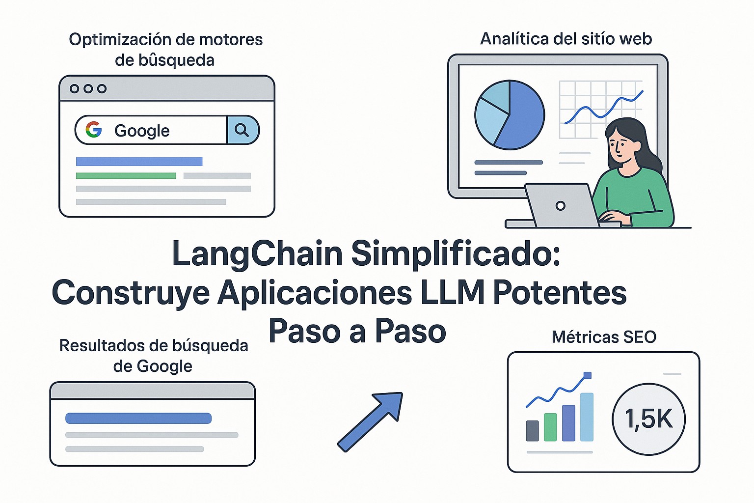 Diagrama de flujo de cómo funciona un sistema RAG (Retrieval-Augmented Generation) con LangChain