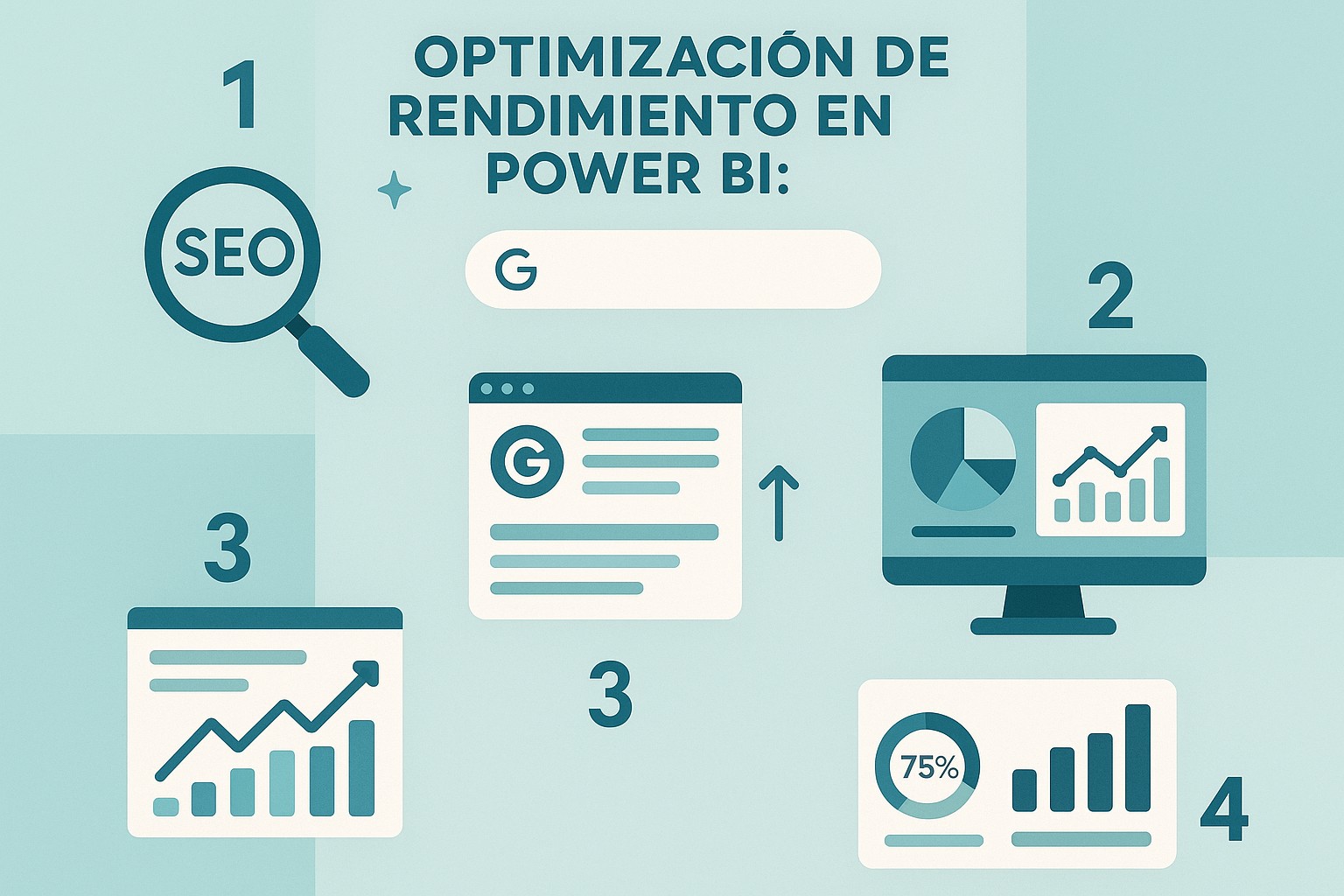 Infografía: guía visual con conceptos y datos clave sobre optimización de rendimiento en power bi: consejos para informes rápidos