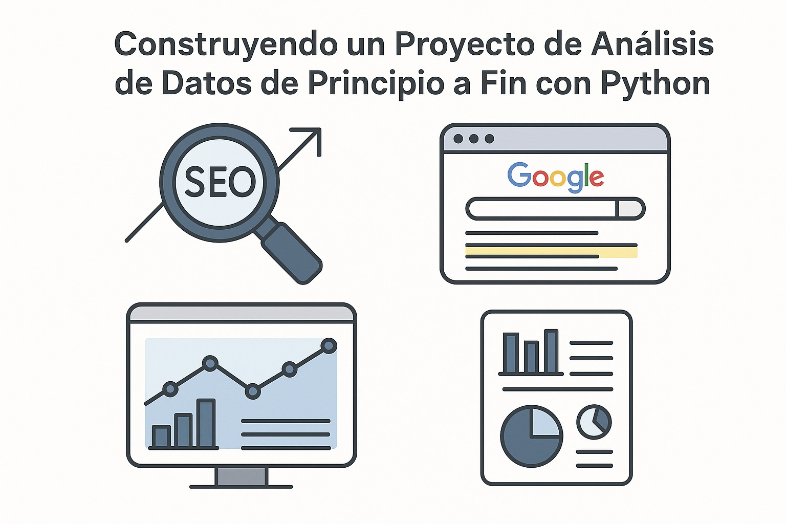 Representación visual del flujo de datos en un proyecto de análisis con Python