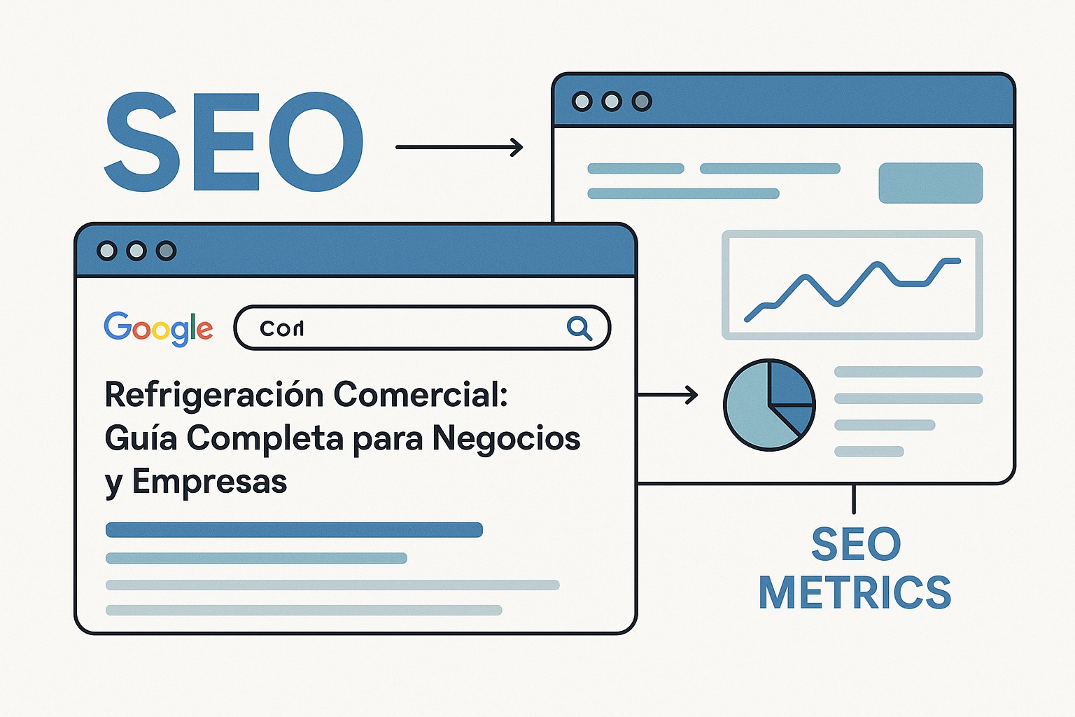 Ilustración sobre refrigeracion comercial completa