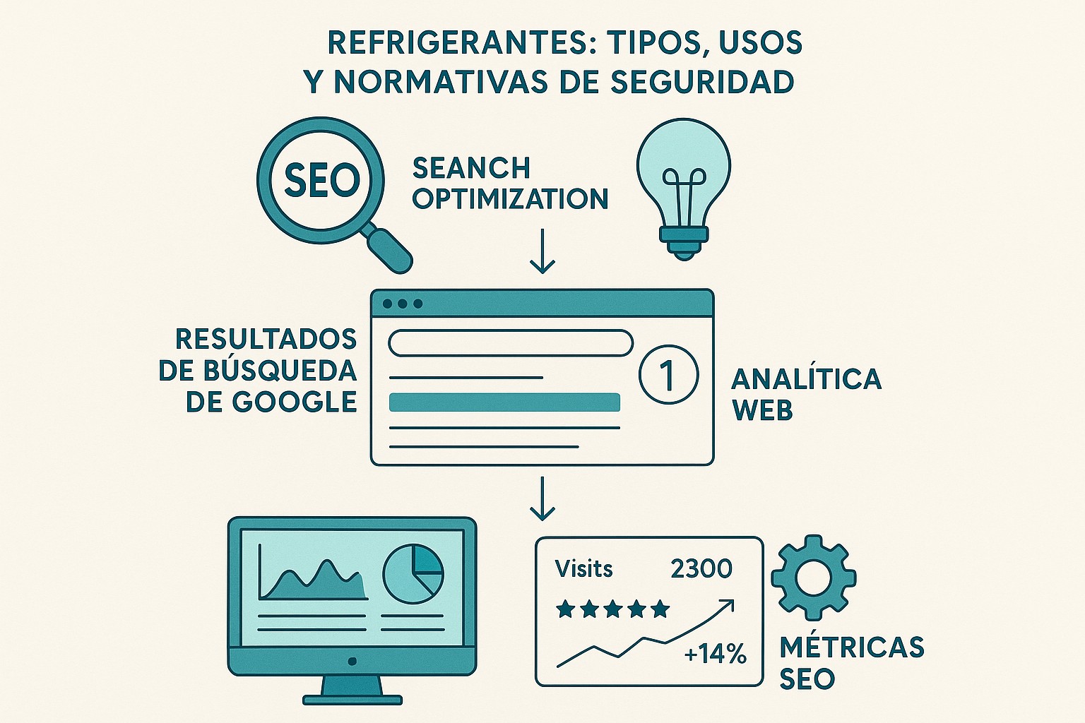 Infografía: conceptos clave de Refrigerantes: Tipos, Usos y Normativas de Seguridad